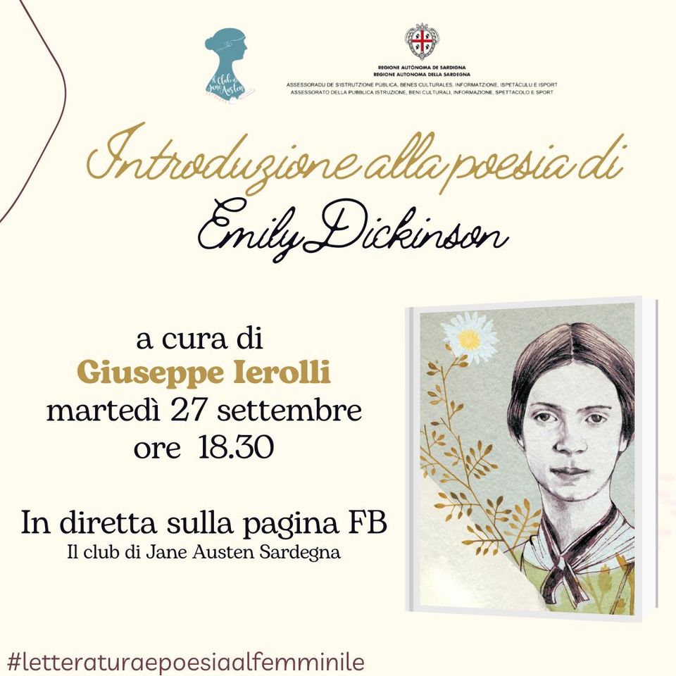 “La poesia di Emily Dickinson”, incontro online con Giuseppe Ierolli il 27 settembre