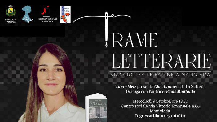 Laura Mele ospite di Trame letterarie a Mamoiada con “Chentannos”